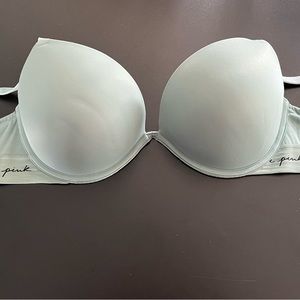 VS PINK Wear Everywhere Super Push Up Seafoam Green 36D
